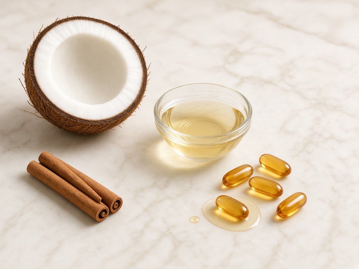 Noix de coco, huile MCT et capsules Equilae